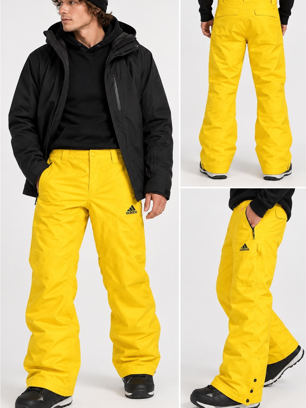 Adidas Men’s Yellow RECCO Snowboard Ski Pants Size 36 XL 2013